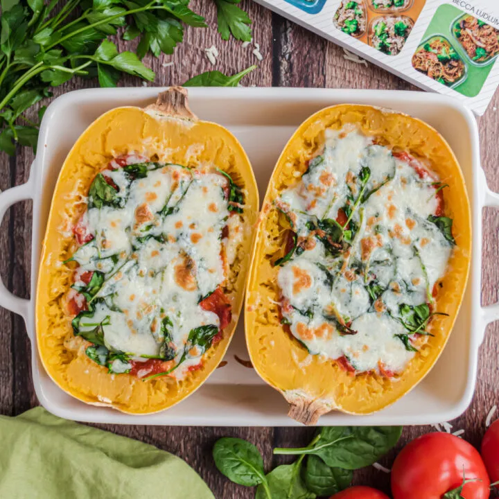 Transform a simple squash into deliciously cheesy lasagna! Spaghetti Squash Lasagna Boats have a creamy spinach filling and a hint of Italian herbs. Easy to make with your Instant Pot, this recipe is everything you love about lasagna, without the carbs!