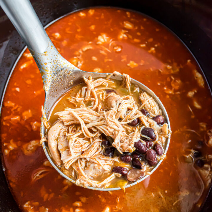 The spicy enchilada flavor you crave is transformed into a nourishing bowl of soup! Make this quick and easy sugar free Chicken Enchilada Soup recipe in the Instant Pot, slow cooker or on the stove top. Don't forget all your favorite enchilada toppings!