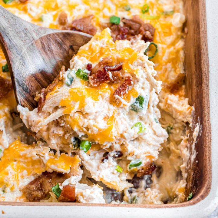 Jalapeno Popper Chicken. Shredded chicken in a creamy sauce with a jalapeno kick. Served as a main dish or an appetizer, this easy low carb recipe is cheesy, flavorful and satisfying!