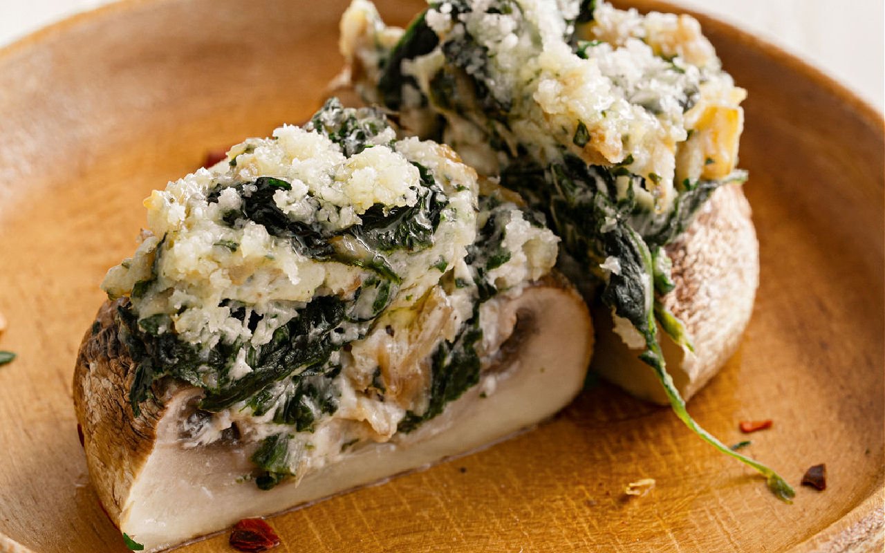 Spinach and Feta Stuffed Mushrooms (Gluten Free)