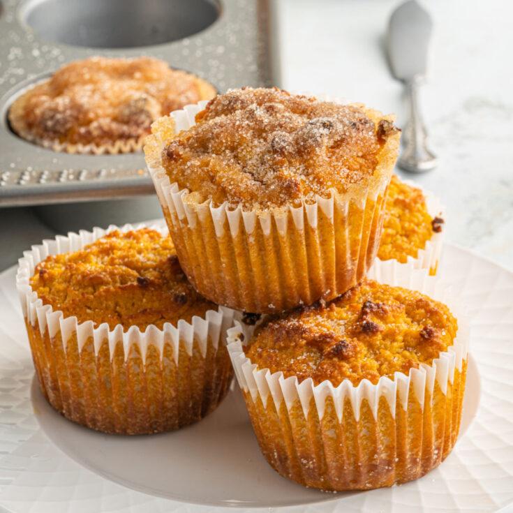 These are the best gluten free Pumpkin Muffins ever! Made with real pumpkin and fall spices, this keto muffin recipe will have you ready for sweater weather.