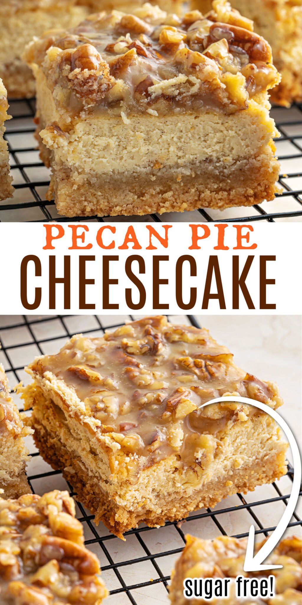 Keto Pecan Cheesecake Bars - No Sugar No Flour Recipes