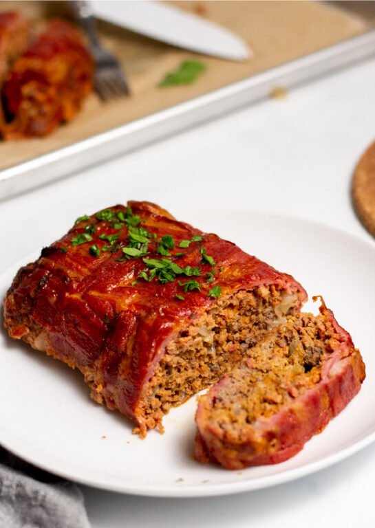 Bacon Wrapped Meatloaf - No Sugar No Flour Recipes