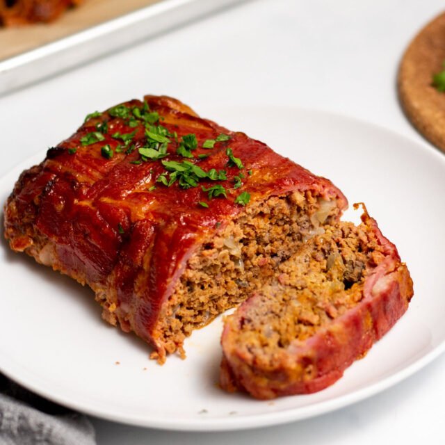 Bacon Wrapped Meatloaf - No Sugar No Flour Recipes