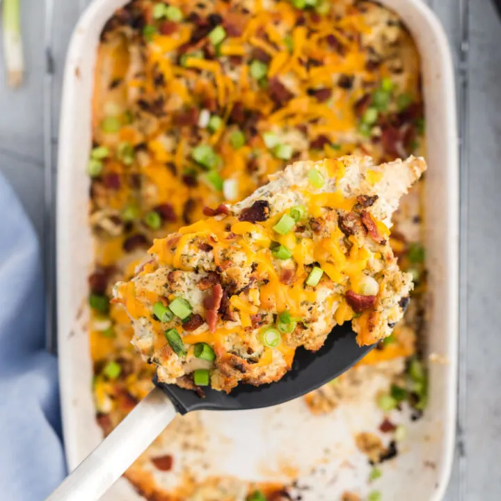 Keto Crack Chicken is an easy meal that's packed with flavor! Seasoned with ranch and baked to perfection, this cheesy chicken dinner takes just 30 minutes to make.