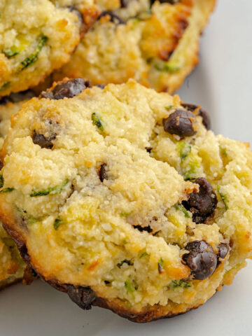 These Chocolate Chip Zucchini Cookies are soft, chewy and downright irresistible. Keto cookies are so good, no one will suspect there are vegetables hidden inside!